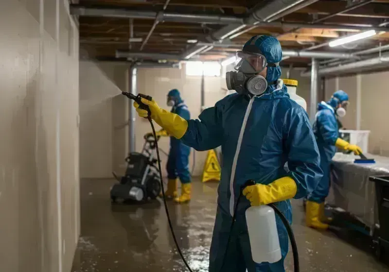 Basement Sanitization and Antimicrobial Treatment process in Littleton, CO